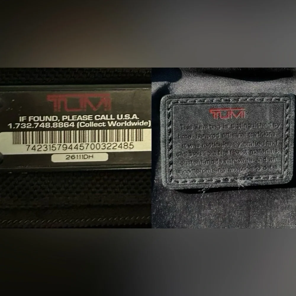 TUMI Alpha Ballistic Nylon Laptop Briefcase Trolley Sleeve 26111DH 12x17x3.5